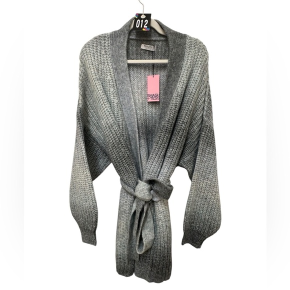 ✨ 12. NWT Smash + Tess Serena Wrap, Cardigan, Blue Grey Ombré XL/2XL - Picture 2 of 13